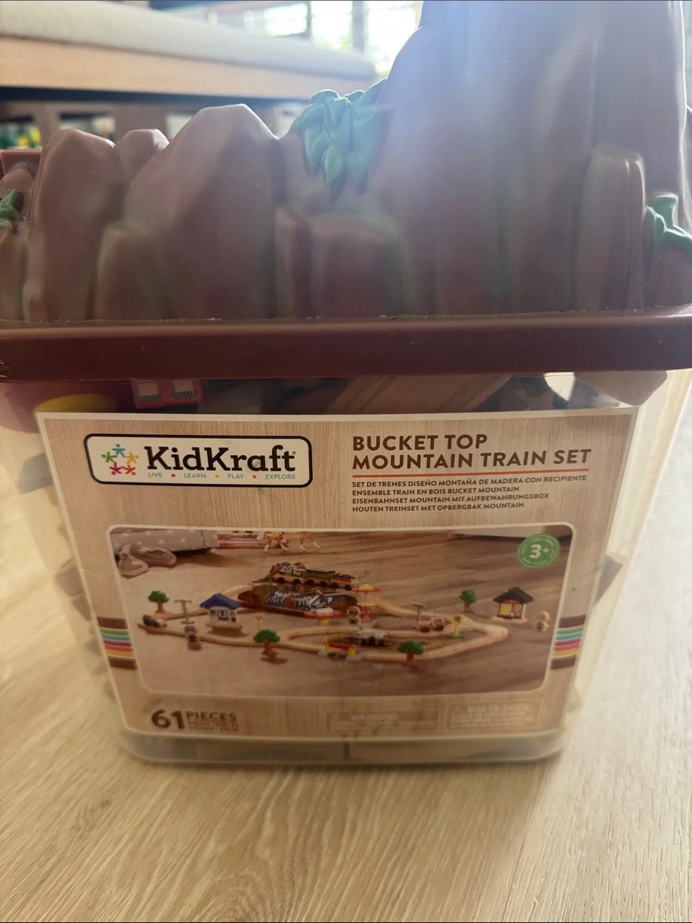 Bucket Top Mountain Train Set - Brown/Green